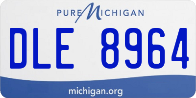 MI license plate DLE8964