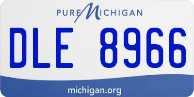 MI license plate DLE8966