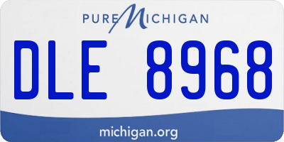 MI license plate DLE8968