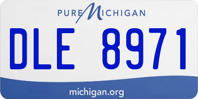 MI license plate DLE8971