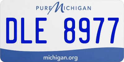 MI license plate DLE8977