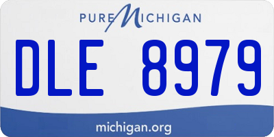 MI license plate DLE8979