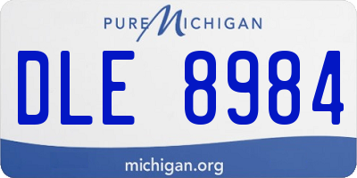 MI license plate DLE8984