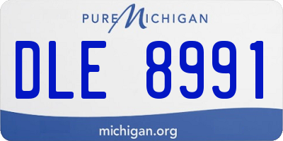 MI license plate DLE8991