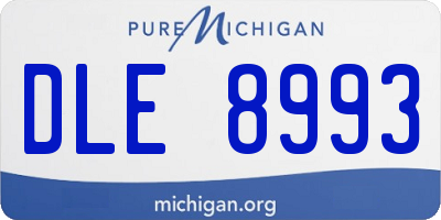 MI license plate DLE8993