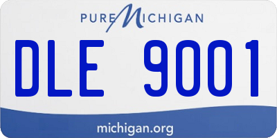 MI license plate DLE9001