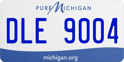 MI license plate DLE9004