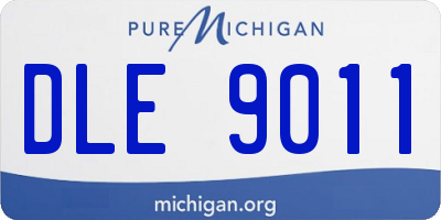 MI license plate DLE9011