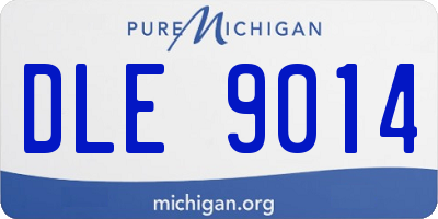 MI license plate DLE9014