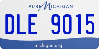 MI license plate DLE9015