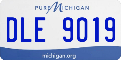 MI license plate DLE9019