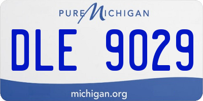 MI license plate DLE9029