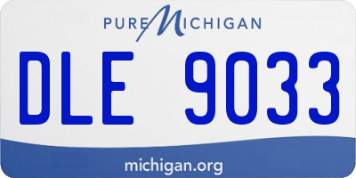 MI license plate DLE9033