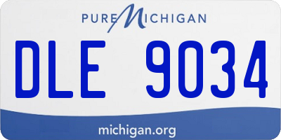 MI license plate DLE9034