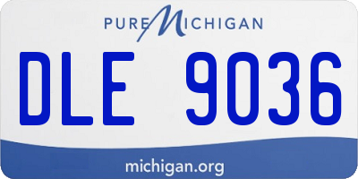 MI license plate DLE9036