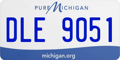 MI license plate DLE9051
