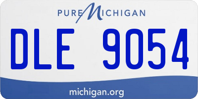 MI license plate DLE9054