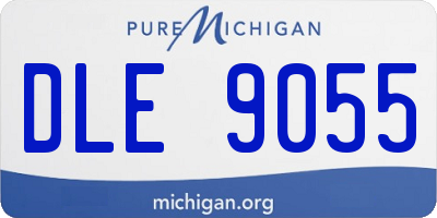 MI license plate DLE9055