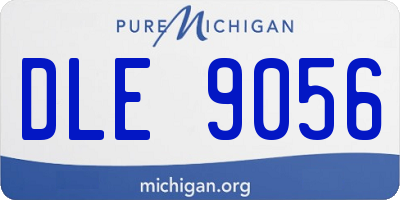 MI license plate DLE9056