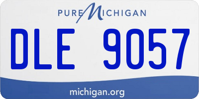 MI license plate DLE9057