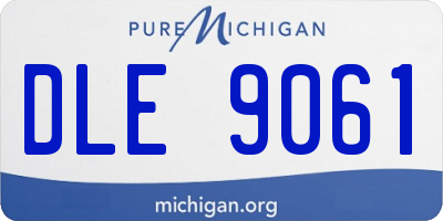 MI license plate DLE9061