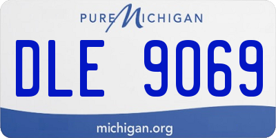 MI license plate DLE9069
