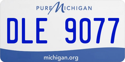 MI license plate DLE9077