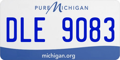 MI license plate DLE9083