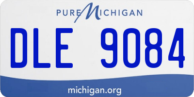MI license plate DLE9084