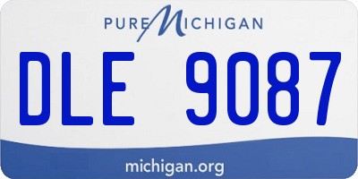 MI license plate DLE9087