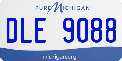 MI license plate DLE9088
