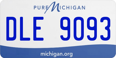 MI license plate DLE9093