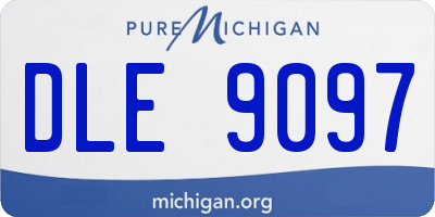 MI license plate DLE9097