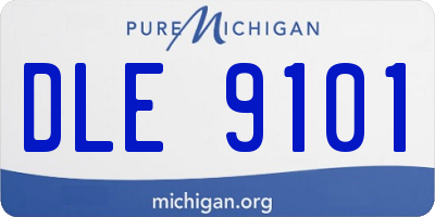 MI license plate DLE9101
