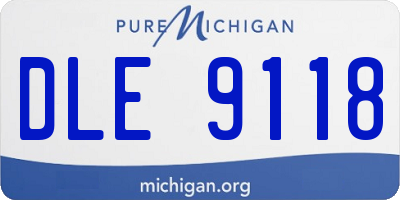 MI license plate DLE9118