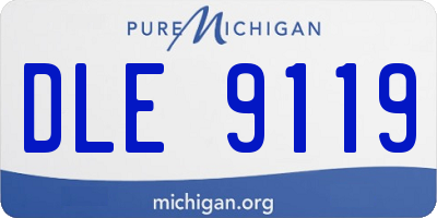 MI license plate DLE9119