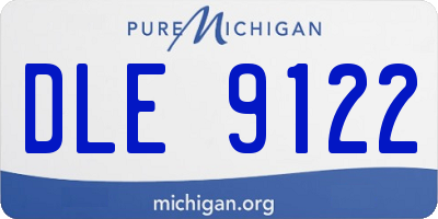 MI license plate DLE9122