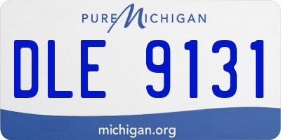 MI license plate DLE9131