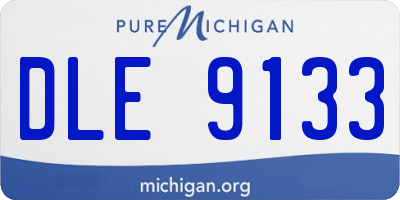 MI license plate DLE9133
