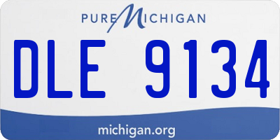 MI license plate DLE9134