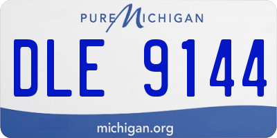 MI license plate DLE9144