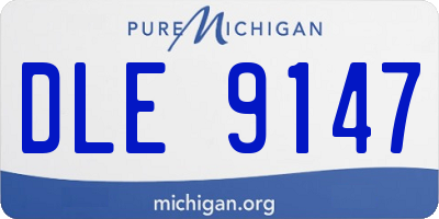 MI license plate DLE9147