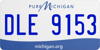 MI license plate DLE9153