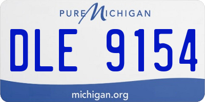 MI license plate DLE9154