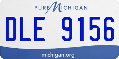 MI license plate DLE9156