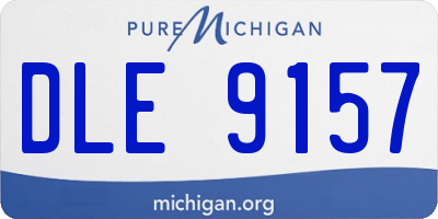 MI license plate DLE9157