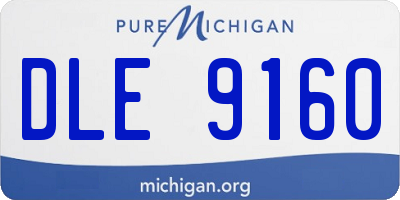 MI license plate DLE9160