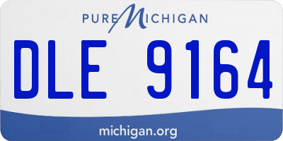 MI license plate DLE9164