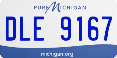 MI license plate DLE9167