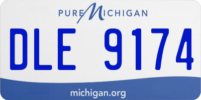 MI license plate DLE9174